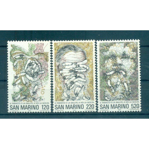 San Marino 1980 - Y & T  n. 1006/08 - Anti-smoking campaign (Michel n. 1206/08)