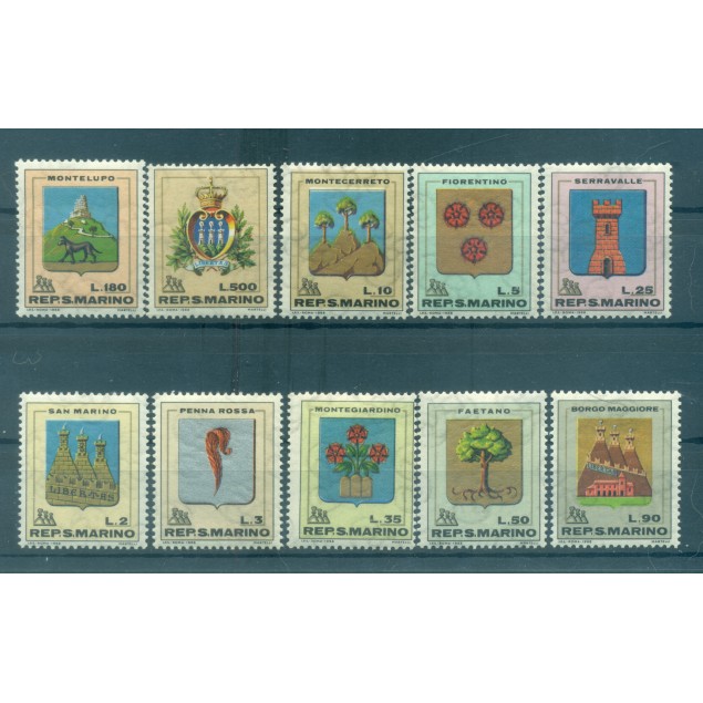 San Marino 1968 - Y & T  n. 710/19 - Coat of Arms (Michel n. 903/12)