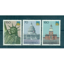 San Marino 1976 - Y & T  n. 919/21 - Indipendenza degli Stati Uniti (Michel n. 1115/17)