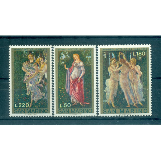 Saint-Marin 1972 - Y & T  n. 801/03 - Botticelli (Michel n. 994/96)