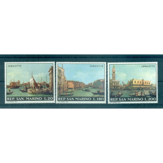 San Marino 1971 - Y & T  n. 779/81 - Canaletto (Michel n. 972/74)