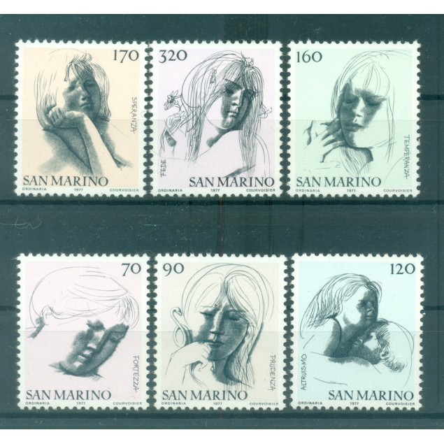 San Marino 1977 - Y & T  n. 935/40 - Civic virtues (Michel n. 1133/38)