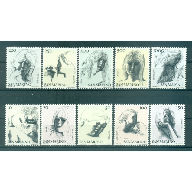 Saint-Marin 1976 - Y & T  n. 908/17 - Les vertus civiles (Michel n. 1105/14)
