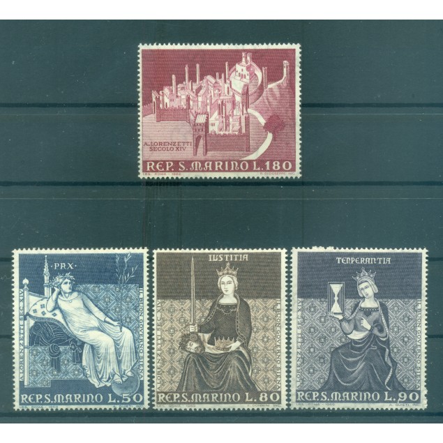 Saint-Marin 1969 - Y & T  n. 728/31 - Ambrogio Lorenzetti (Michel n. 921/24)
