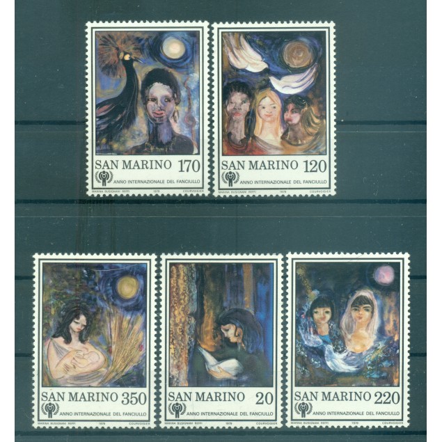 San Marino 1979 - Y & T  n. 982/86 - Anno internazionale del Fanciullo (Michel n. 1182/86)