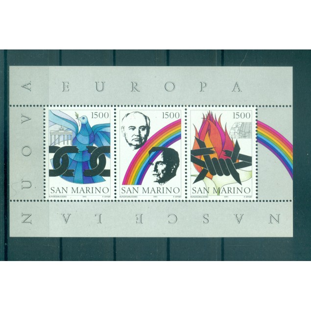San Marino 1991 - Y & T  sheet n. 17 - New Europe (Michel sheet n. 14)