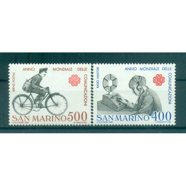 San Marino 1983 - Y & T  n. 1076/77 - Anno mondiale della comunicazioni (Michel n. 1280/81)