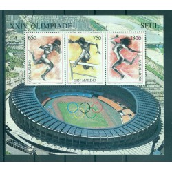 Saint-Marin 1988 - Y & T  feuillet n. 14 - Jeux olympiques de Séoul (Michel feuillet n. 11)