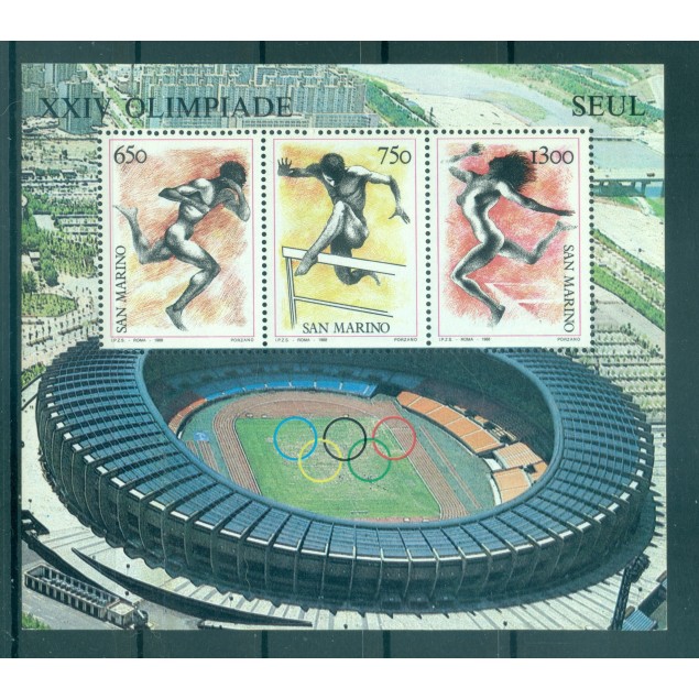 San Marino 1988 - Y & T  foglietto n. 14 - Giochi olimpici di Seul (Michel foglietto n. 11)