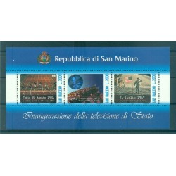 San Marino 1993 - Y & T  foglietto n. 19 - Televisione di Stato (Michel foglietto n. 16)