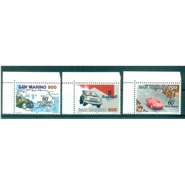 San Marino 1987 - Y & T  n. 1150/52 - Car races (Michel n. 1356/58)