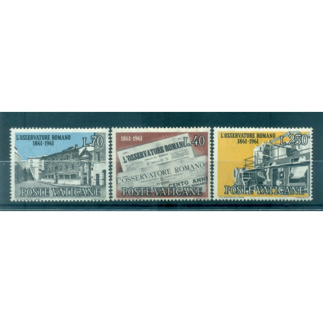 Vaticano 1961 - Y & T. n. 328/30 - Osservatore Romano (Michel n. 375/77)