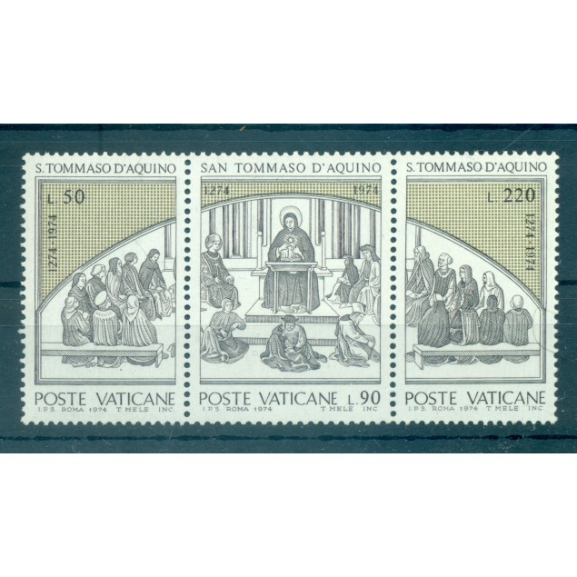 Vatican 1974 - Y & T  n. 576/78 - Saint Thomas d'Aquin (Michel n. 640/42)