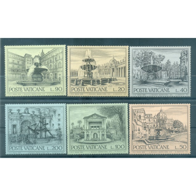 Vaticano 1975 - Y & T  n. 594/99 - Fontane (Michel n. 657/62)