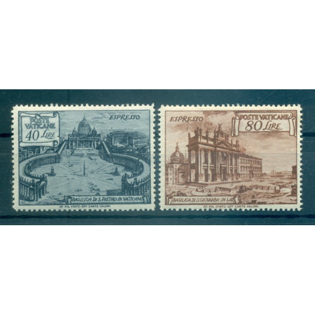 Vatican 1949 - Y & T. n. 11/12 exprès - Basiliques (Michel n. 159/60 A) (i)