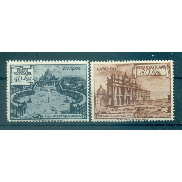 Vatican 1949 - Y & T  n. 11/12 express - Basilicas (Michel n. 159/60 A)