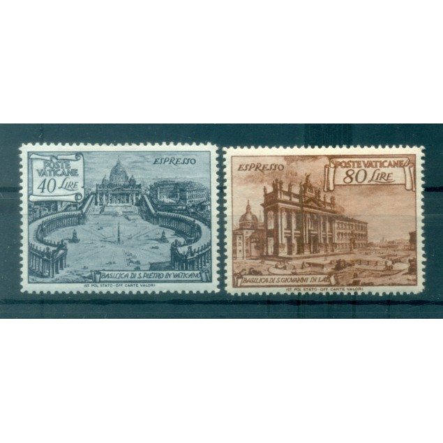 Vaticano 1949 - Y & T n. 11/12 espressi - Basiliche (Michel n. 159/60 A)