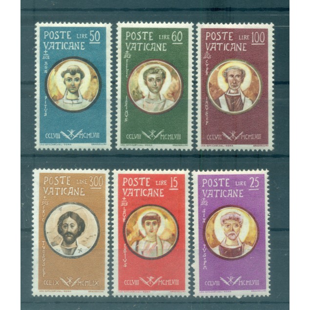 Vaticano 1959 - Y & T n. 274/79 - Martiri del cristianesimo (Michel n. 307/12)