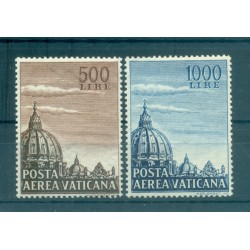 Vatican 1953 - Y & T. n. 22/23 poste aérienne - Série courante (Michel n. 205/06) (iii)
