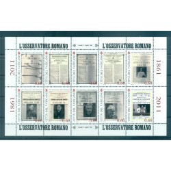 OSSERVATORE ROMANO 150th Ann. VATICAN 2011 sheetlet