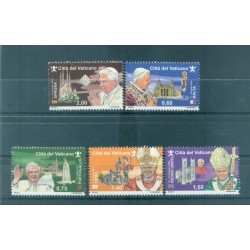 Vatican 2011 - Y & T n. 1574/78 - Voyages du pape Benoît XVI (Michel n. 1721/25)