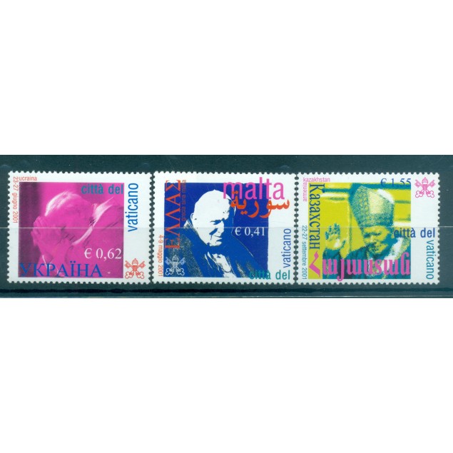 Vatican 2002 - Y & T n. 1279/81 - Journeys of Pope John Paul II (Michel n. 1424/26)
