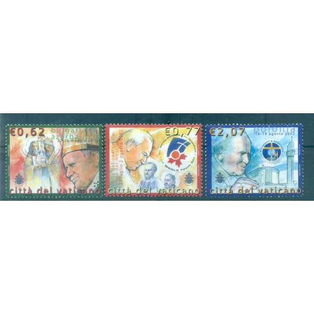 Vatican 2003 - Y & T n. 1325/27 - Voyages du pape Jean-Paul II (Michel n. 1471/73)