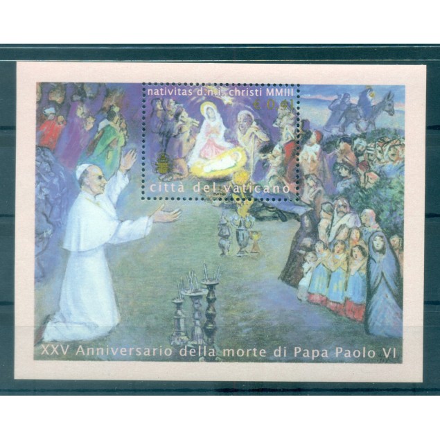 NATALE - CHRISTMAS VATICAN 2003 Arte Art block