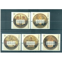 Vaticano 1989 - Mi. n. 988/992 - "Viaggi del Papa"  Giovanni Paolo II