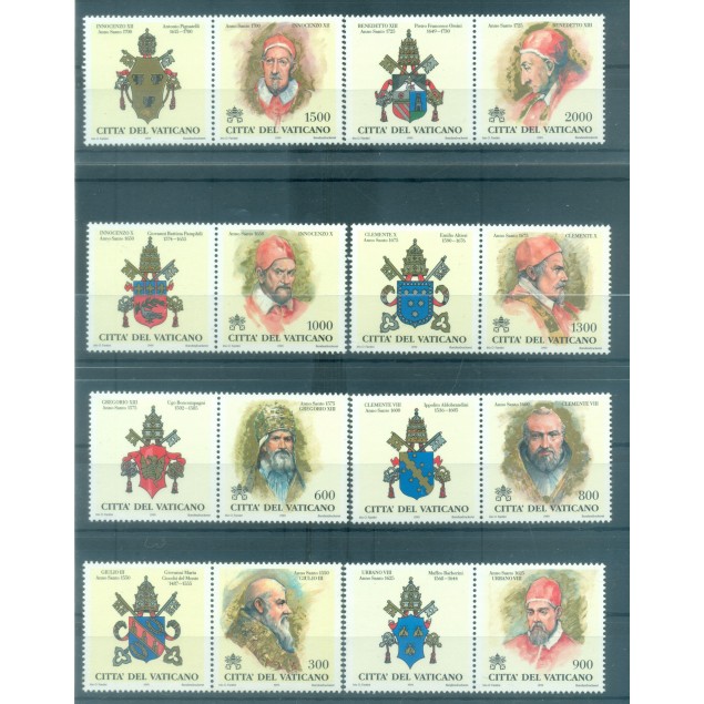 Vatican 1999 - Y & T n. 1129/36 - Les Papes et les Années Saintes (Michel n. 1269/76)