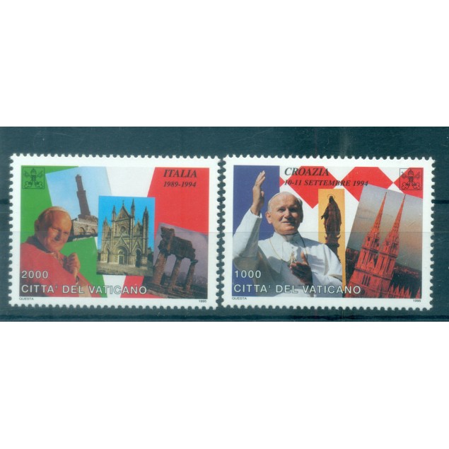 Vatican 1995 - Y & T n. 1023/24 - Journeys of Pope John Paul II (Michel n. 1161/62)