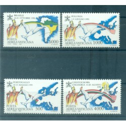 Vaticano 1992 - Y & T n. 92/95 posta aerea - Viaggi di Papa Giovanni Paolo II (Michel n. 1071/74)