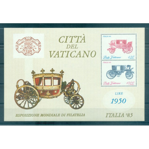 Vaticano 1985 - Y & T  foglietto n. 8 - Italia '85 (Michel foglietto n. 8)