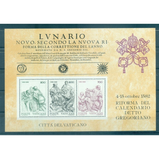Vatican 1982 - Y & T sheet n. 4 - Gregorian Reform (Michel sheet n. 4)