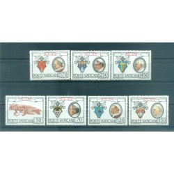 Vatican 1989 - Mi. n. 988/992 - "Viaggi del Papa" Jean Paul II