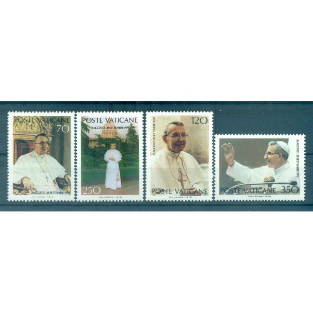 Vaticano 1978 - Y & T n. 662/65 - Papa Giovanni Paolo I (Michel n. 732/35)