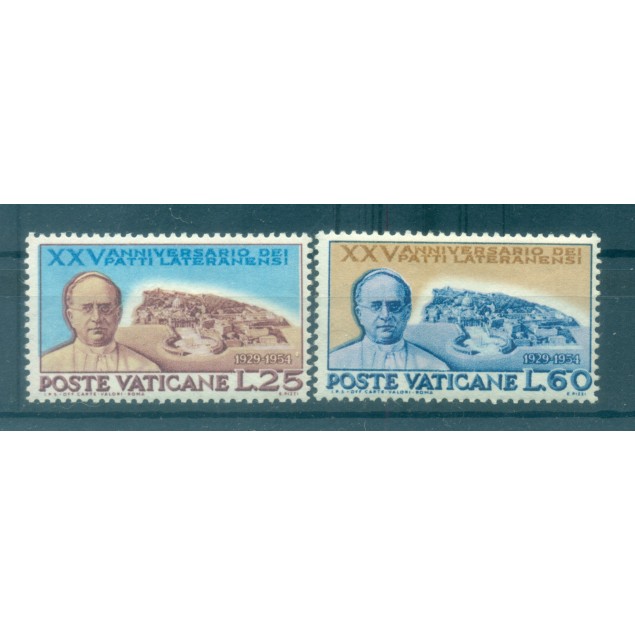 Vatican 1954 - Y & T n. 192/93 - Accords du Latran (Michel n. 212/13)