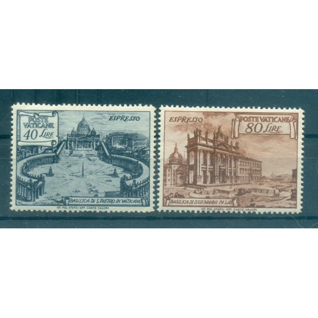 Vatican 1949 - Y & T. n. 11/12 exprès - Basiliques (Michel n. 159/60 A) (v)