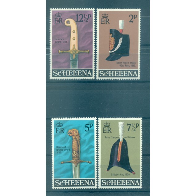 Sainte-Hélène 1973 - Y & T n. 259/62 - Equipements militaires (Michel n. 260/63)