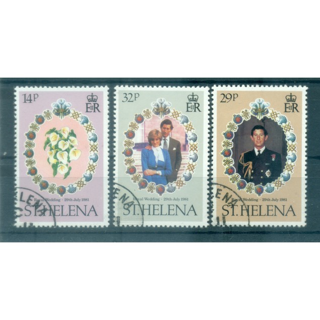 Sant'Elena 1981 - Y & T n. 340/42 - Matrimonio reale (Michel n. 342/44)