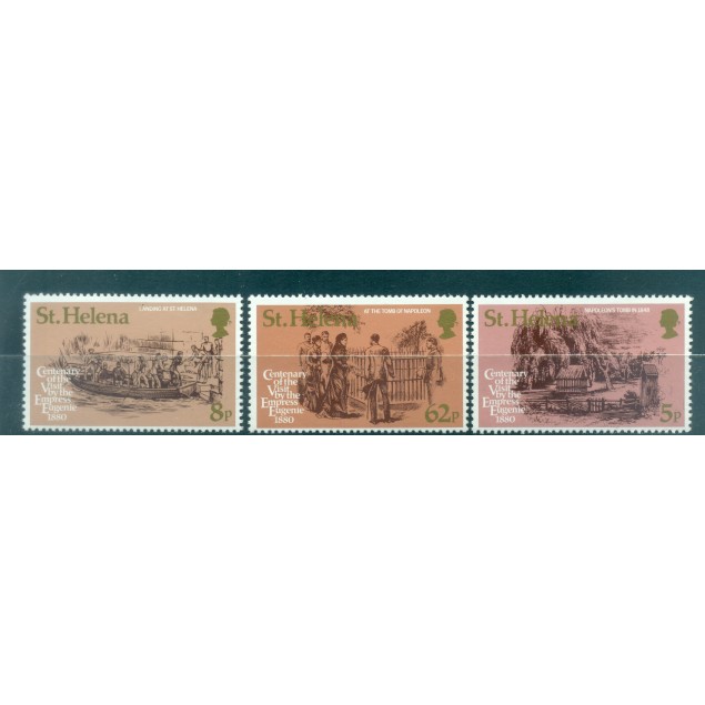 Saint Helena 1980 - Y & T n. 323/25 - Visit of Empress Eugénie (Michel n. 324/26)