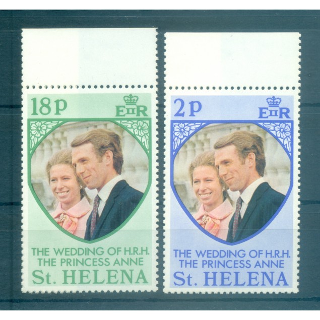 Sainte-Hélène 1973 - Y & T n. 263/64 - Mariage de la princesse Anne (Michel n. 264/65)