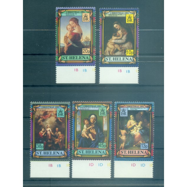 Sant'Elena 1991 - Y & T n. 551/55 - Natale (Michel n. 557/61)