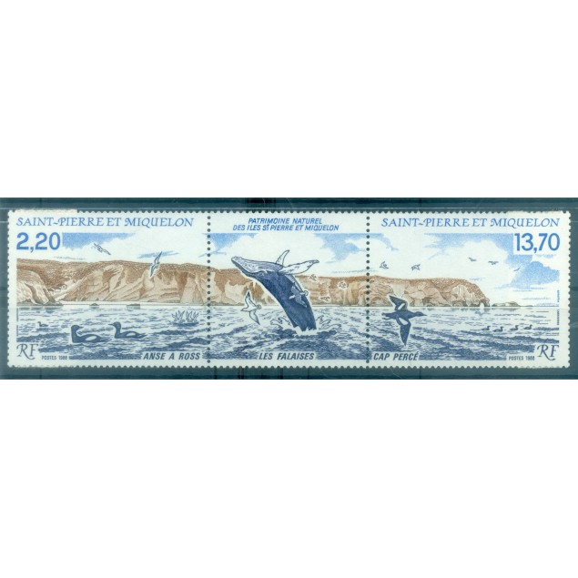 Saint-Pierre et Miquelon 1988 - Y & T.  n. 495A - Natural heritage (Michel n. 566/67Z)