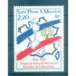 Saint-Pierre et Miquelon 1987 - Y & T.  n. 478 - Visite de François Mitterand (Michel n. 546)