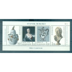 Suède 1979 - Y & T sheet n. 7 - Swedish rococo period (Michel sheet n. 7)