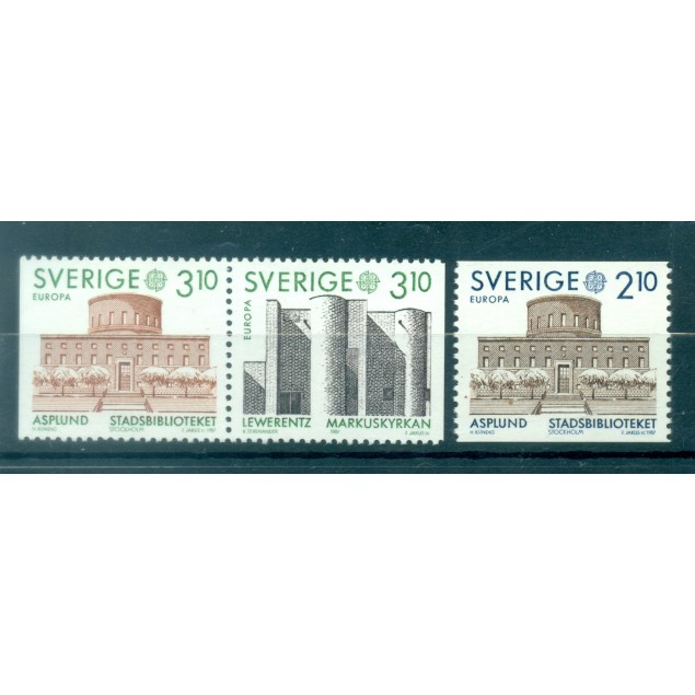 Suède 1987 - Y & T n. 1410/11a - Europa (Michel n. 1428/30)