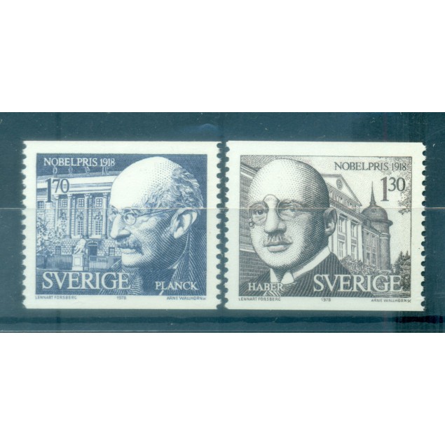 Suède 1978 - Y & T n. 1033/34 - Premio Nobel 1918 (Michel n. 1051/52)