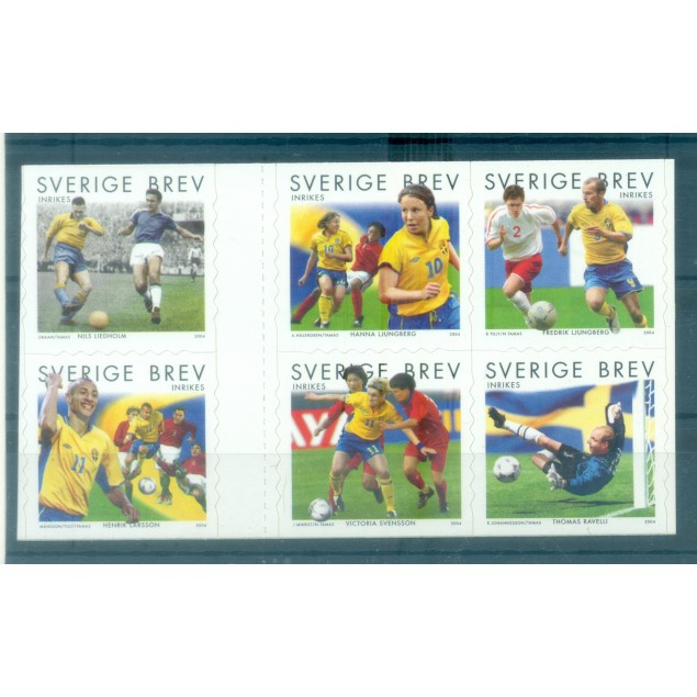 Suède 2004 - Y & T n. 2380/85 - Association Suédoise de Football (Michel n. 2396/2401 HB)