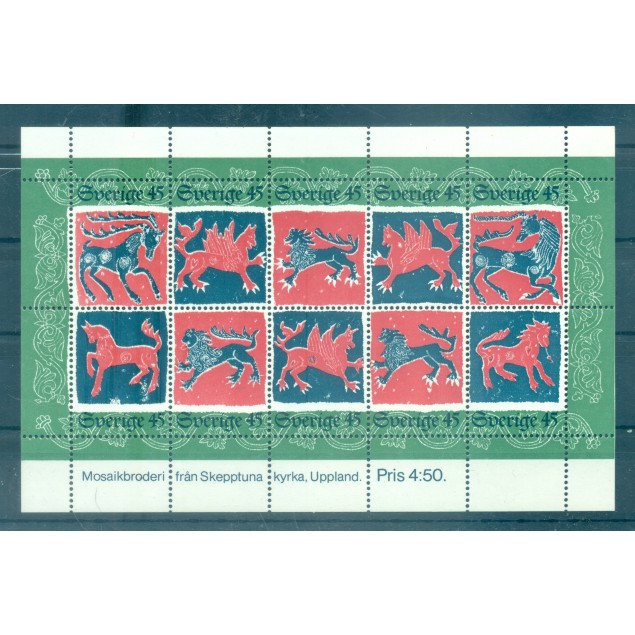 Suède 1974 - Y & T sheet n. 6 - Christmas (Michel sheet n. 6)